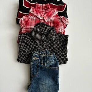 Boy's Clothes Bundle (3 Brands), Sweater, Jeans, and Shirts, Sz. 6-9 Months